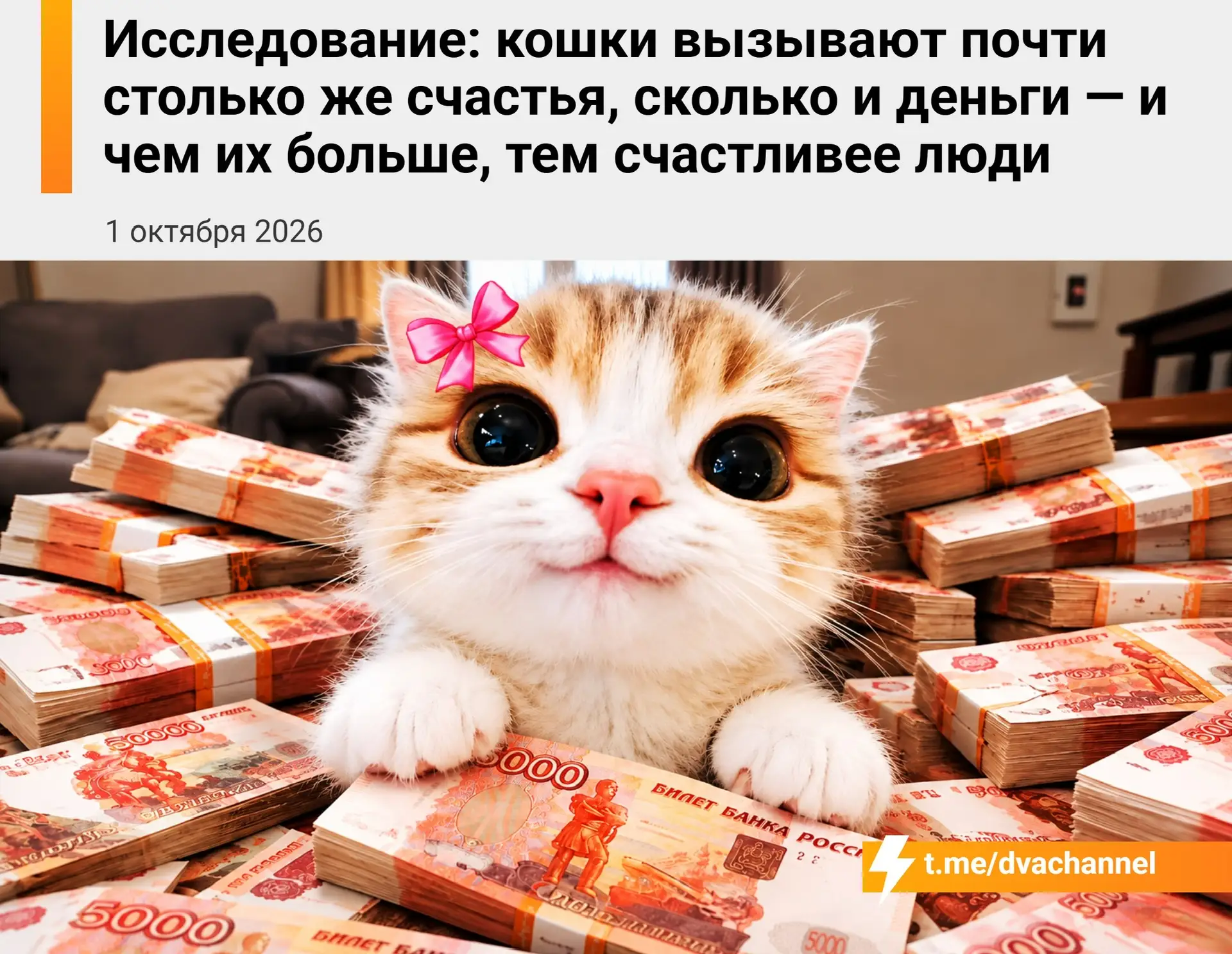 Чем больше кошек в стране, тем счастливее её жители, выяснили учёные