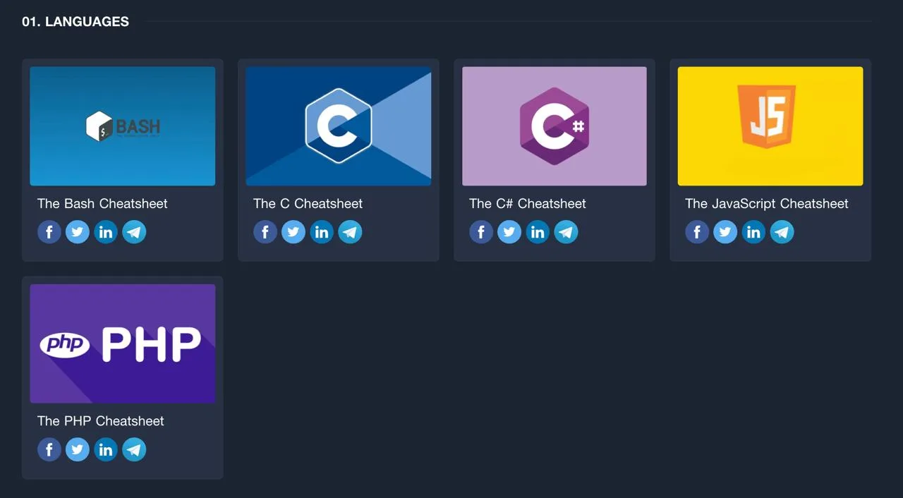 🔥Awesome-Cheatsheets