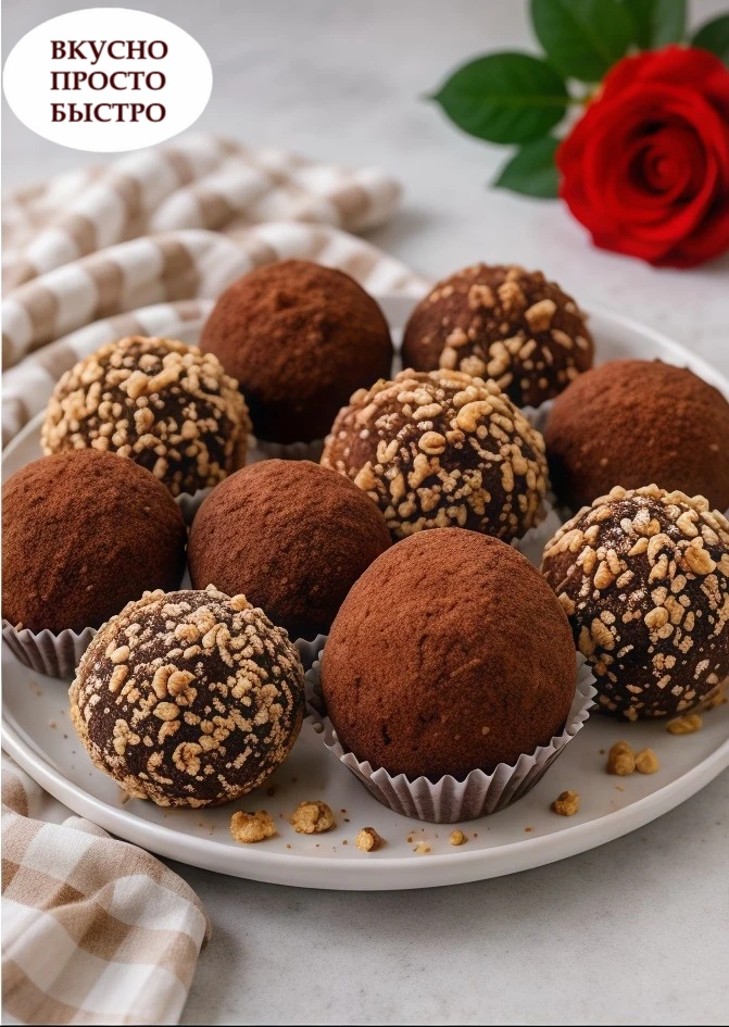 🍫 ШОКОЛАДНЫЕ ТРЮФЕЛИ ИЗ ПЕЧЕНЬЯ 🍬