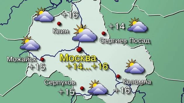 🌤 Погода в Москве: солнечно и тепло