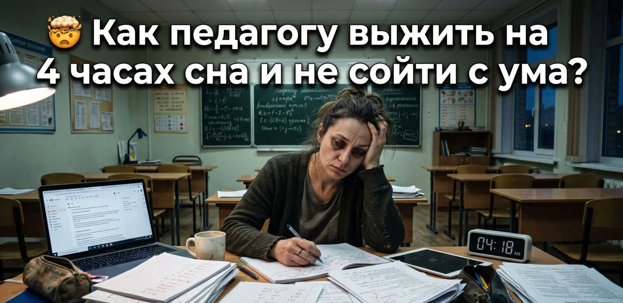 🤯  Как УЧИТЕЛЮ выжить на 4 часах сна и не сойти с ума?