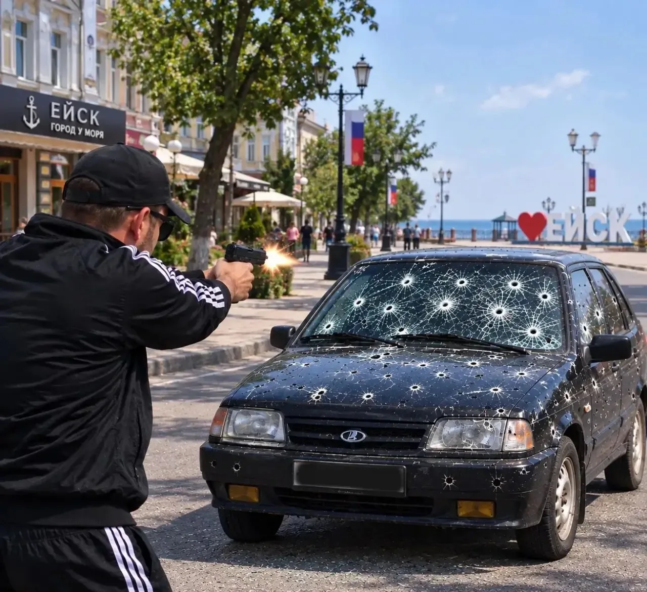 Ейчанин обстрелял автомобиль знакомого из пистолета