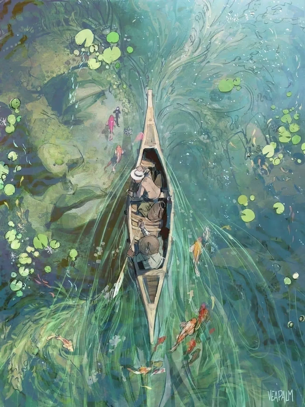 «Под лилиями». 
Художник / Ванесса Палмер.

@academicart