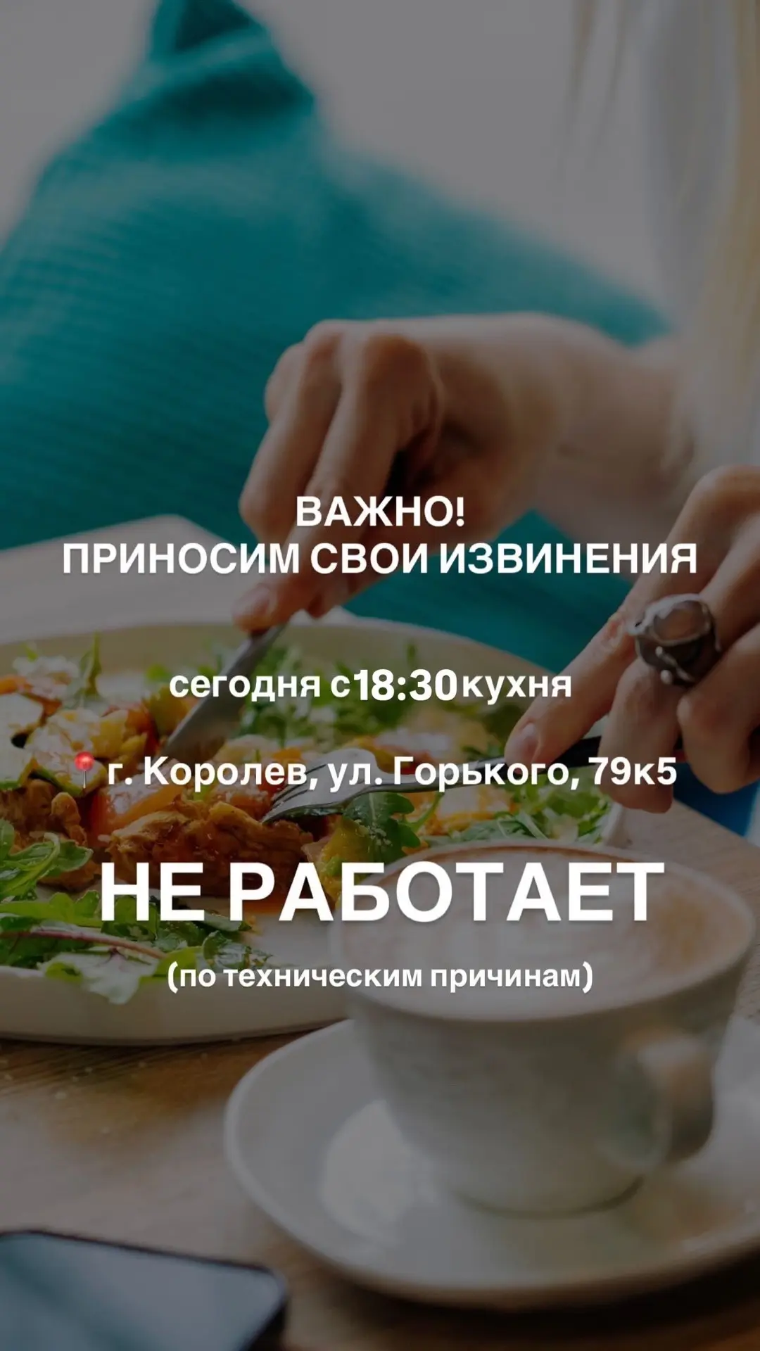 По техническим причинам кухня 📍г. Королев, ул. Горького, 79к5