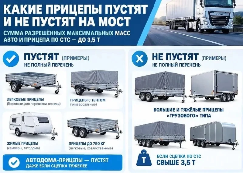 Минтранс уточнил правила проезда по Крымскому мосту — изменения касаются автомобилей с ...