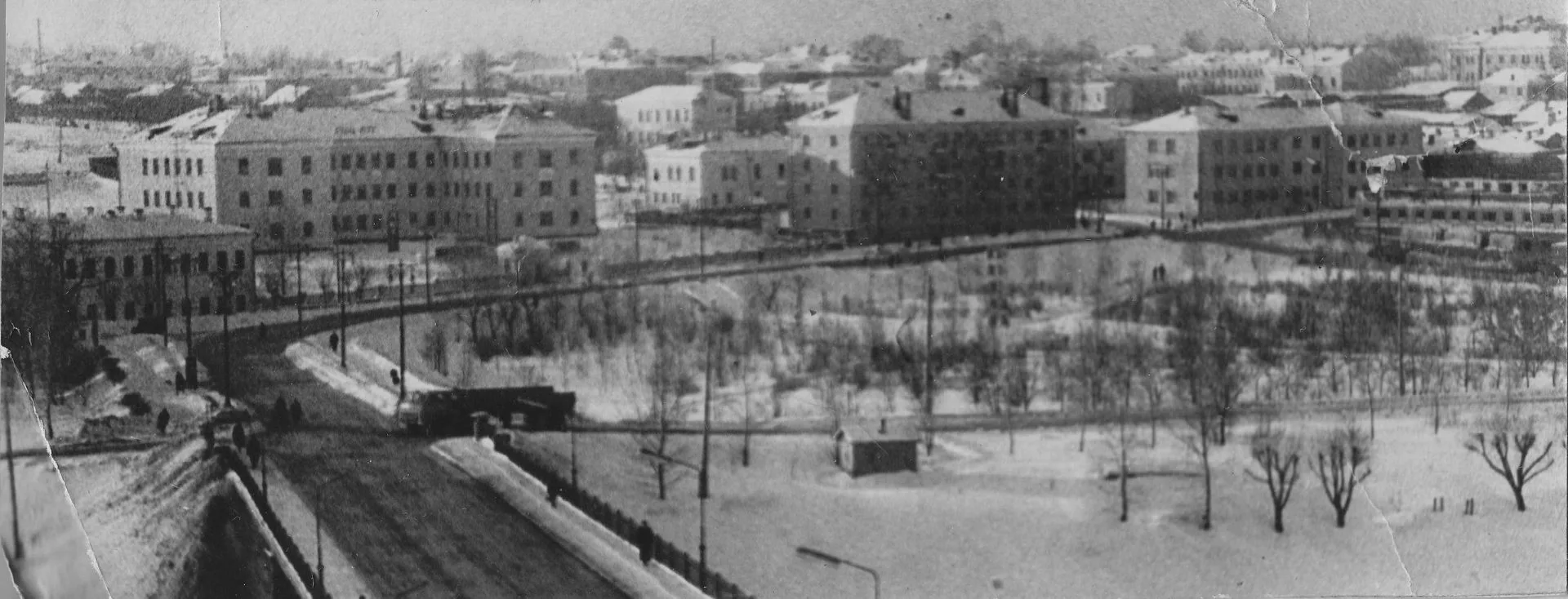 Город Ржев. Вид на Красноармейскую сторону города. Фото приблизительно 1967 года.