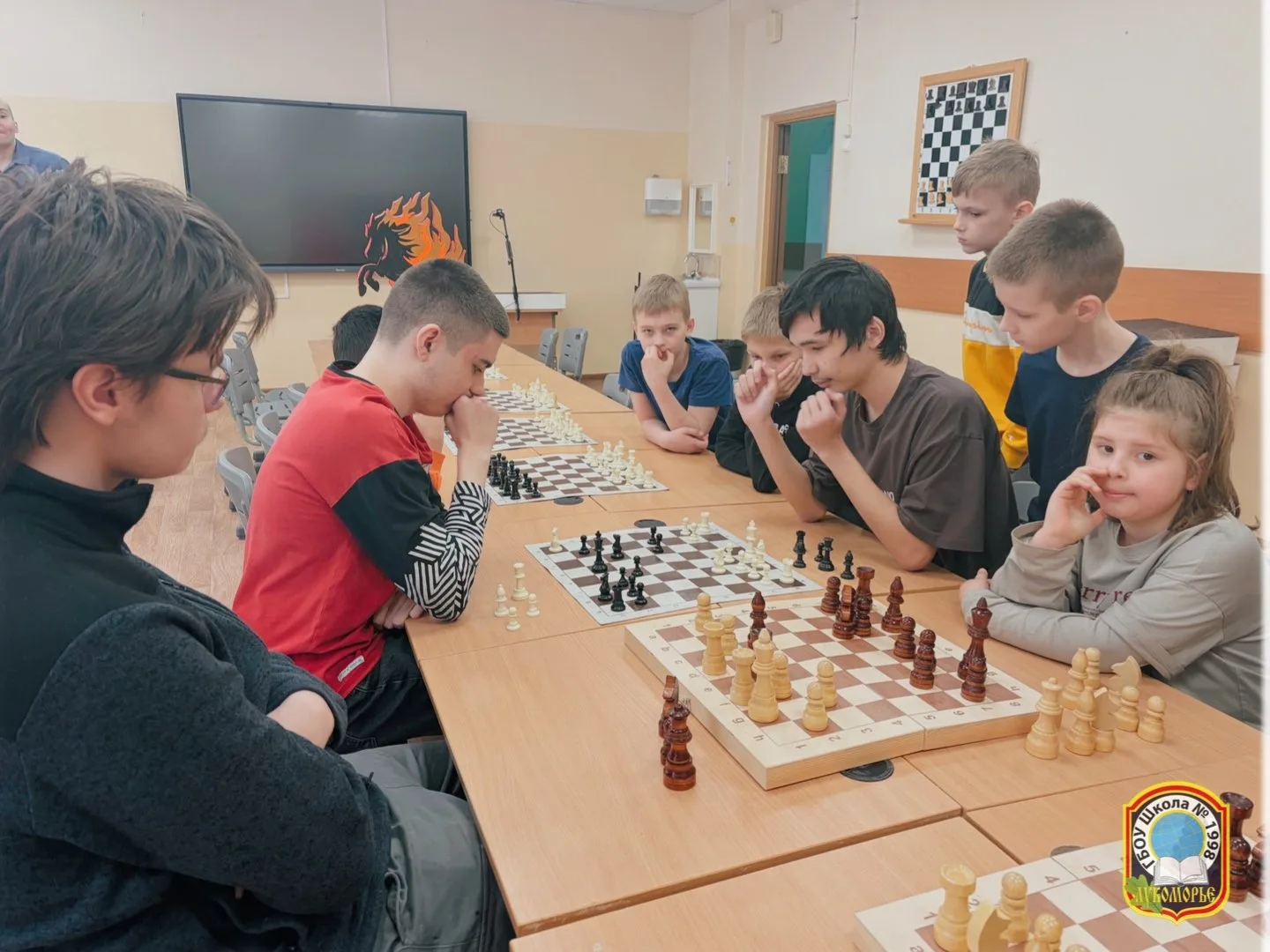 ♟ Шахматный турнир: стратегия и концентрация  Среди учеников 1–11 классов прошёл шахматный турнир.  