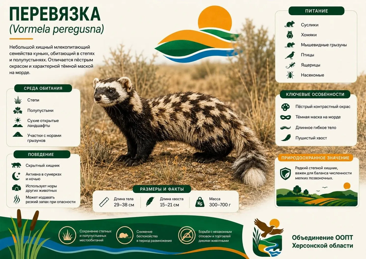 🌿Перевязка: пёстрый хищник херсонских степей