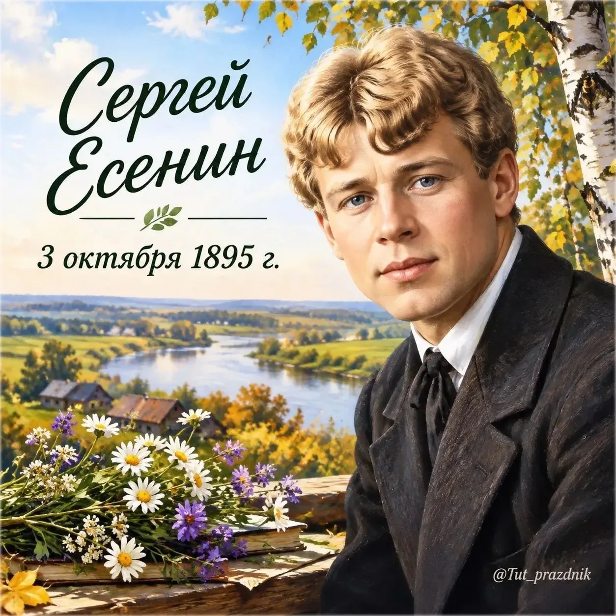 📖 3 октября — День рождения Сергея Есенина 🌿