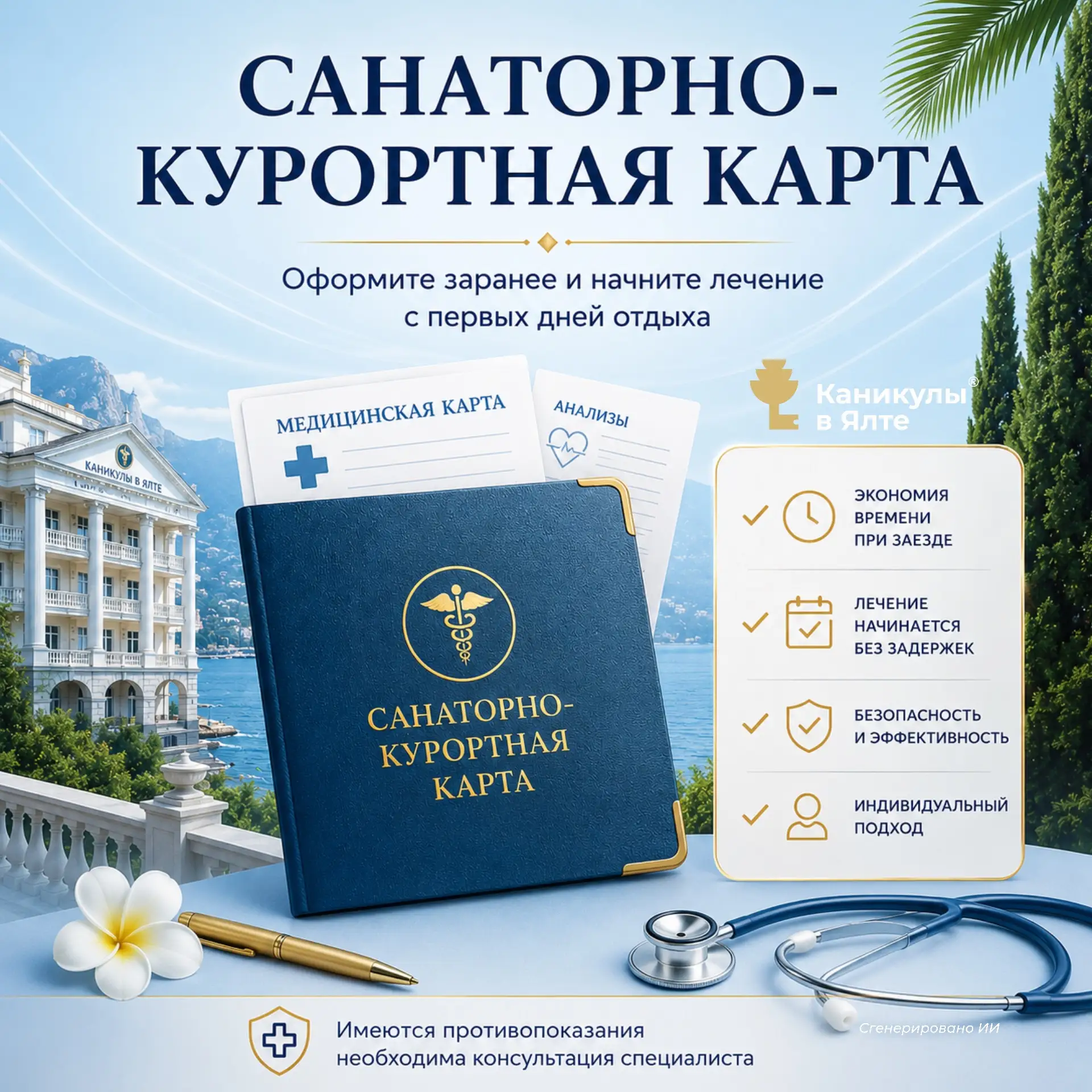 Почему санаторно-курортную карту важно оформить заранее?

Она помогает сделать отдых более комфортны