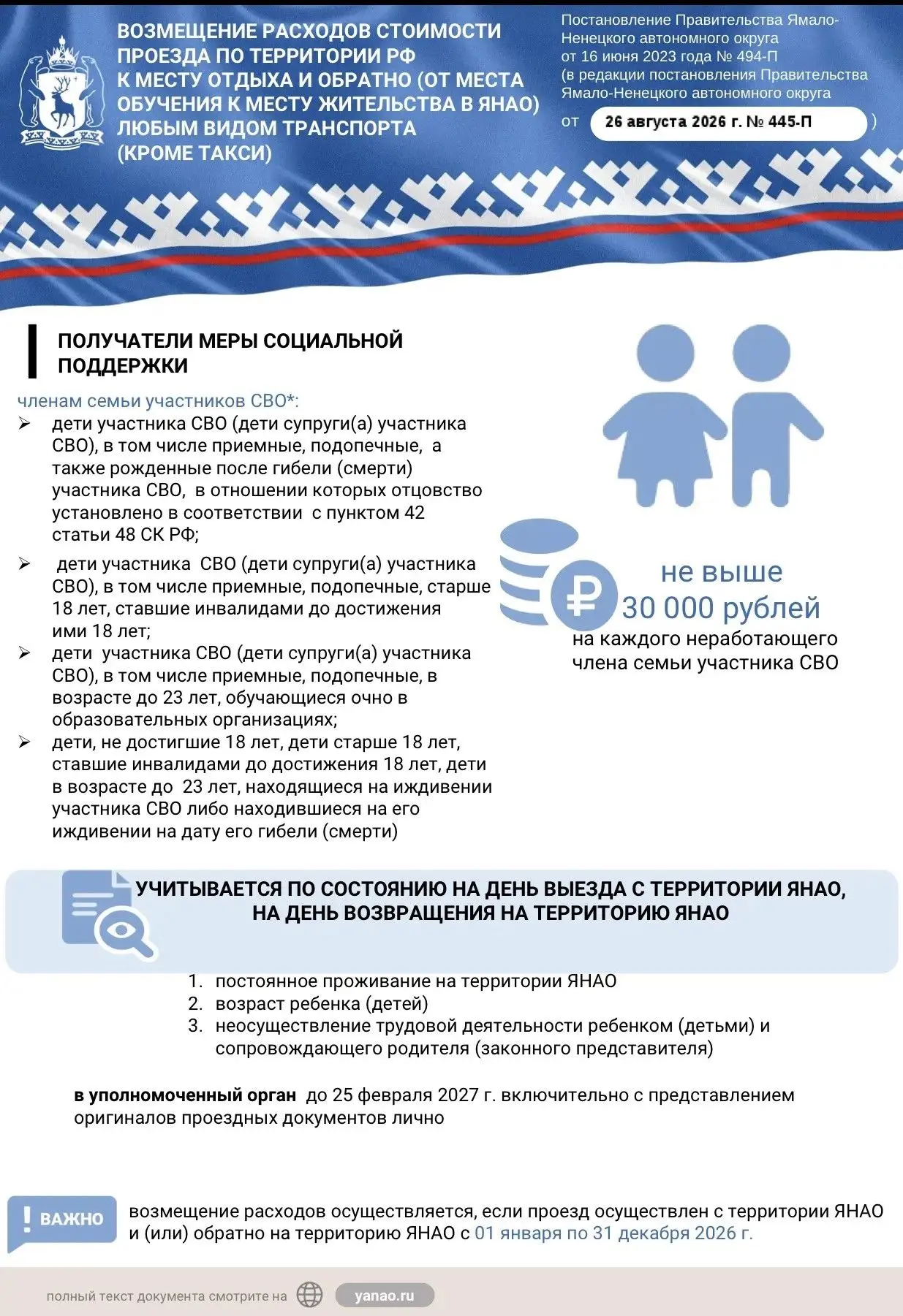 Постановление Правительства ЯНАО от 26.08.2026 №445-П