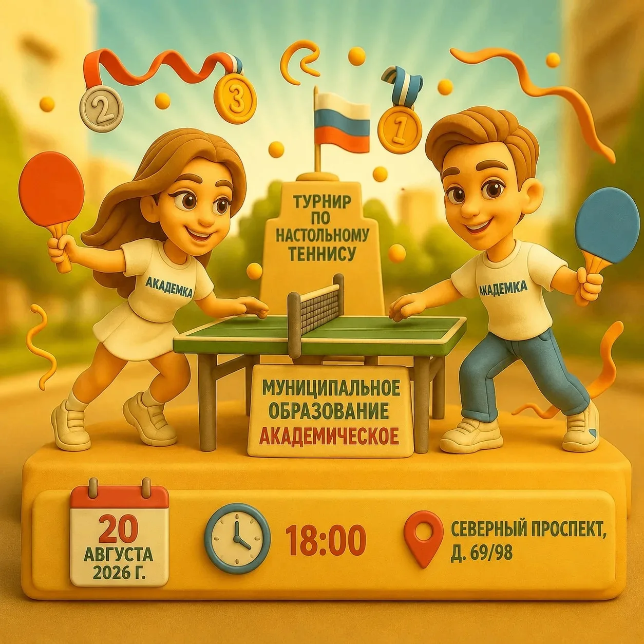 🏓 НАРОДНЫЙ ТУРНИР ПО НАСТОЛЬНОМУ ТЕННИСУ «АКАДЕМИЧЕСКИЙ ВЫЗОВ»
