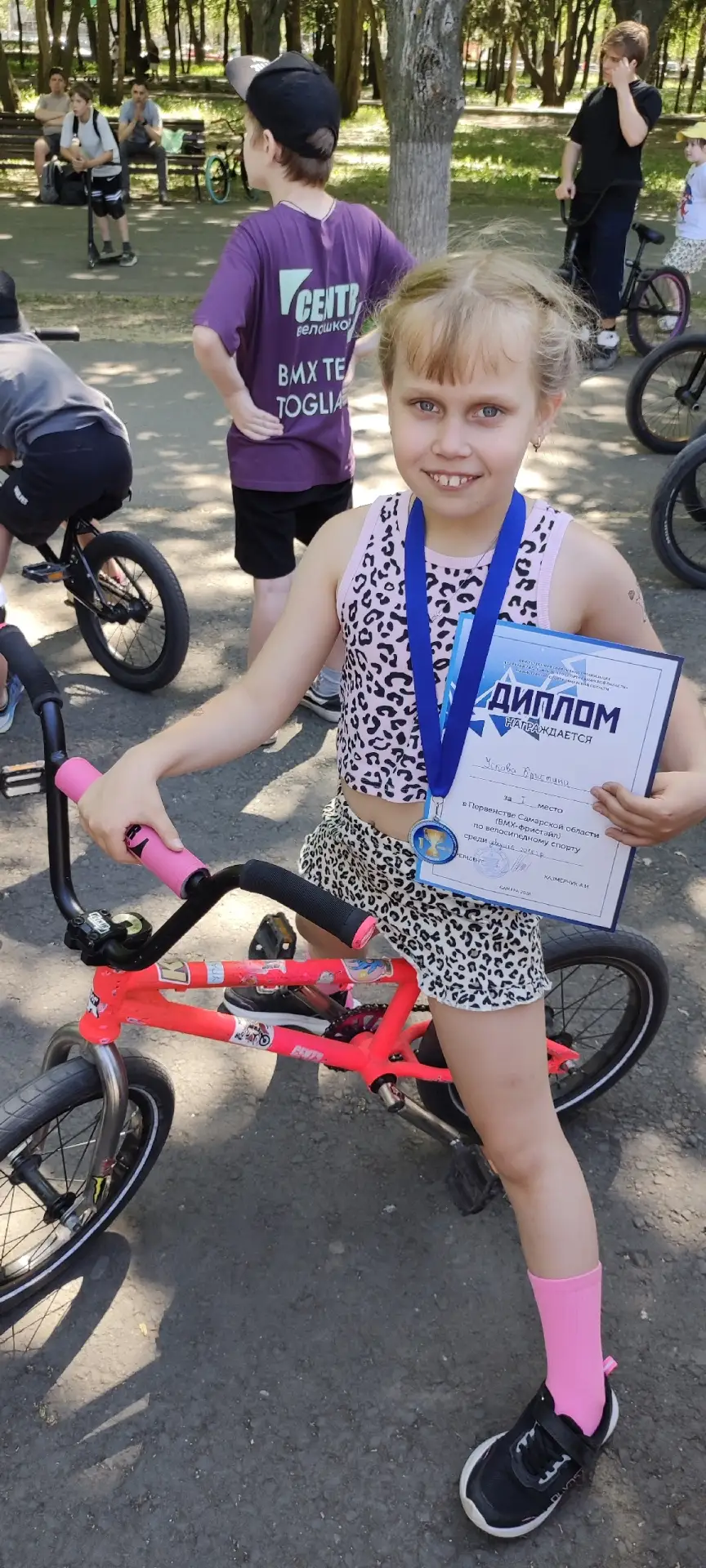 24.05.2026 г.Ученица 1"Д" класса Ускова Кристина на Первенстве Самарской области по велосипедному сп