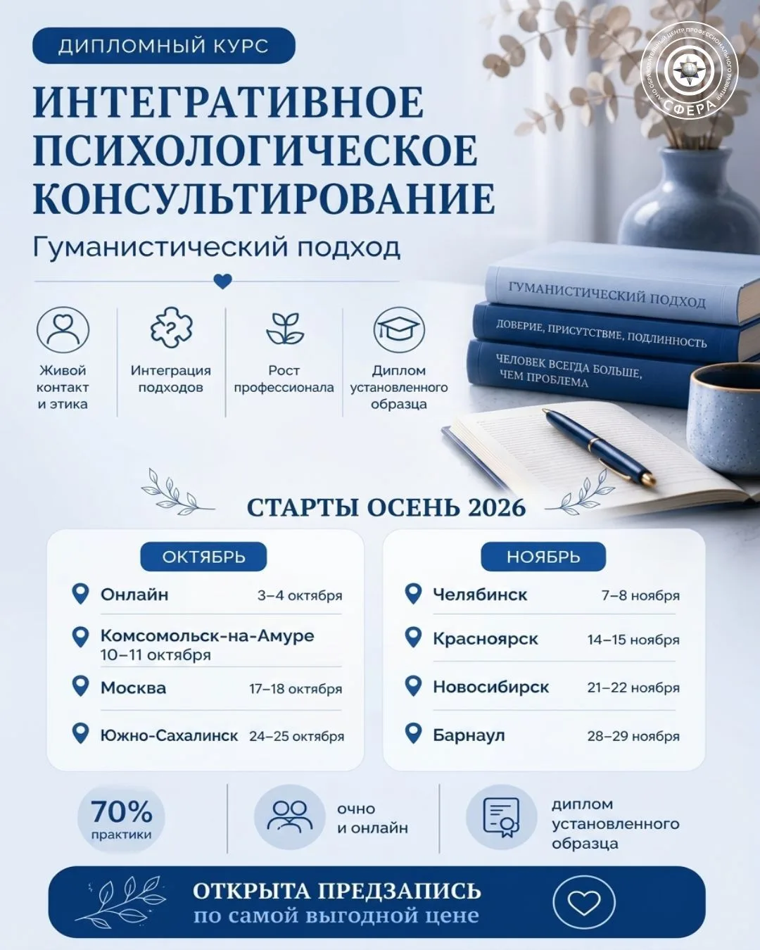 Когда человек приходит в психологию — он редко приходит только за профессией.