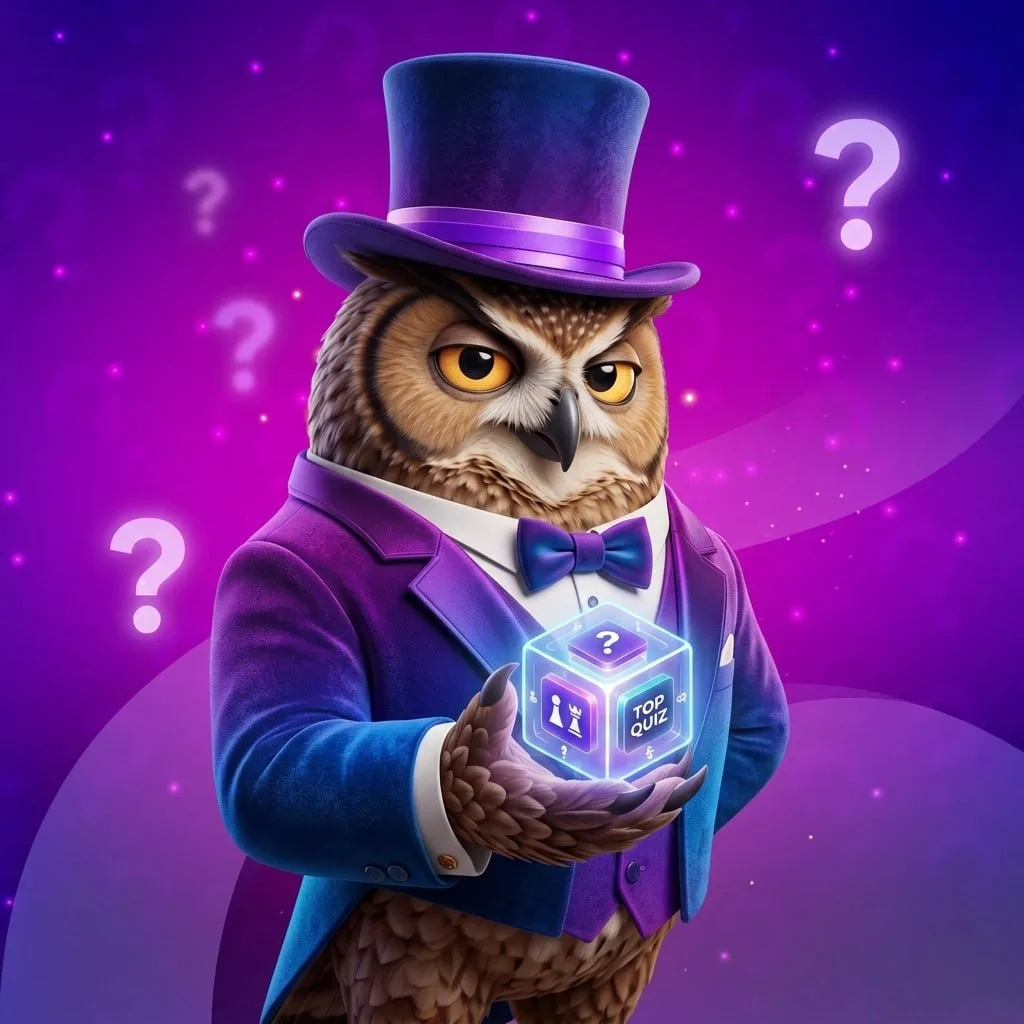 Привет! 🦉 Добро пожаловать в TopQuiz!