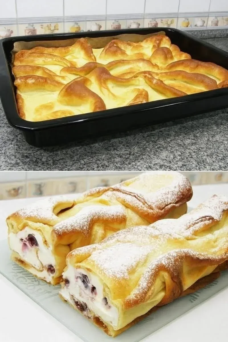 🔥 РАЗ, ДВА — И ГОТОВО  Десерт за 15 минут 🍰 Начинка — просто шедевр 😋  Нежный корж. Воздушный сливоч