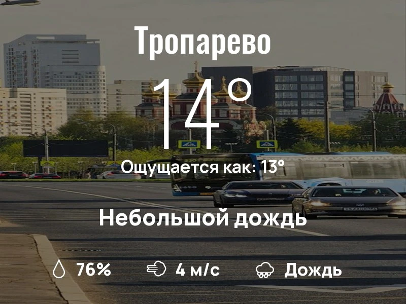Что с погодой в Тропарево?