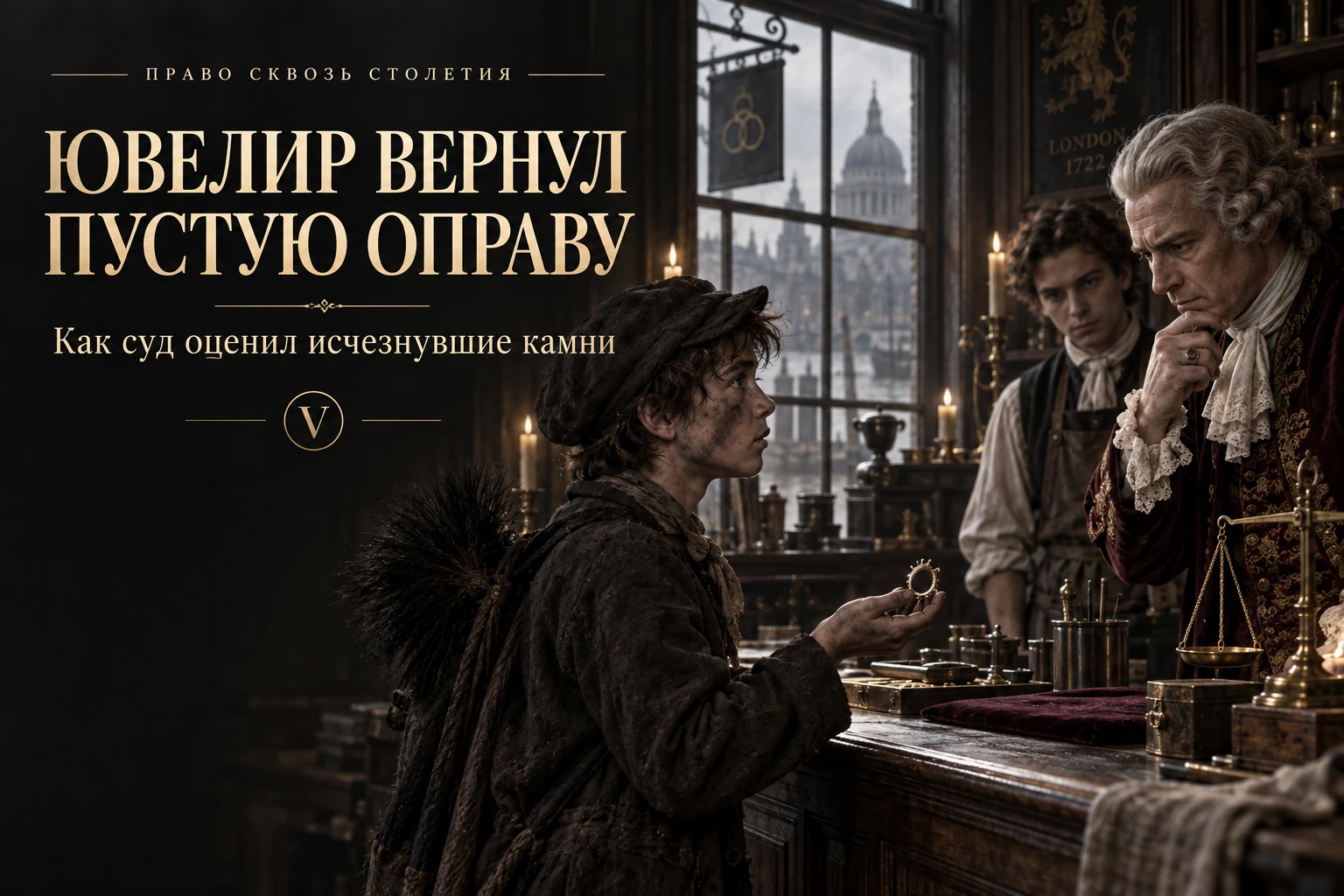 ⚖️ Ювелир вернул мальчику-трубочисту найденное украшение. Только камни из него исчезли.
