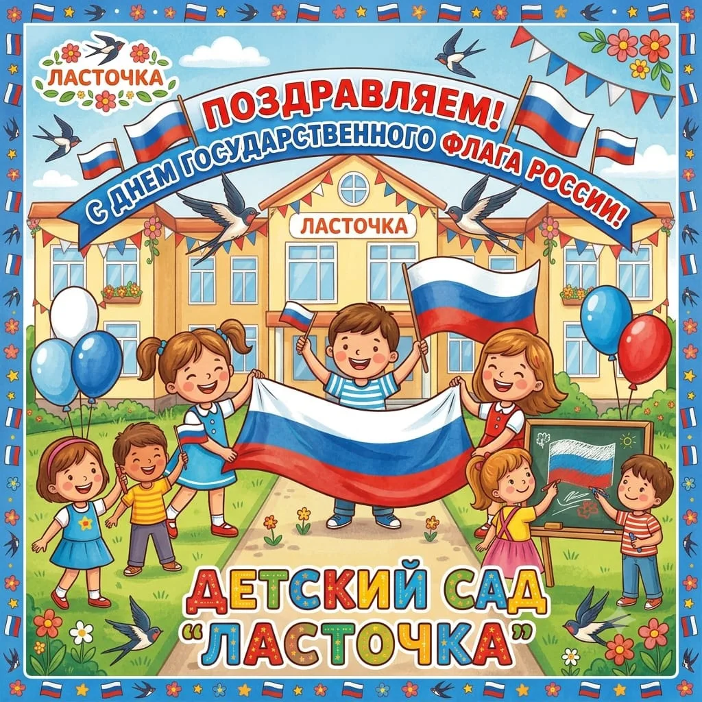 «Поздравляем  с Днём российского флага! Пусть наш триколор всегда напоминает о том, как...