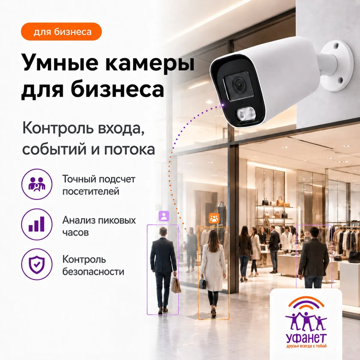 Умная камера для бизнеса от Уфанет