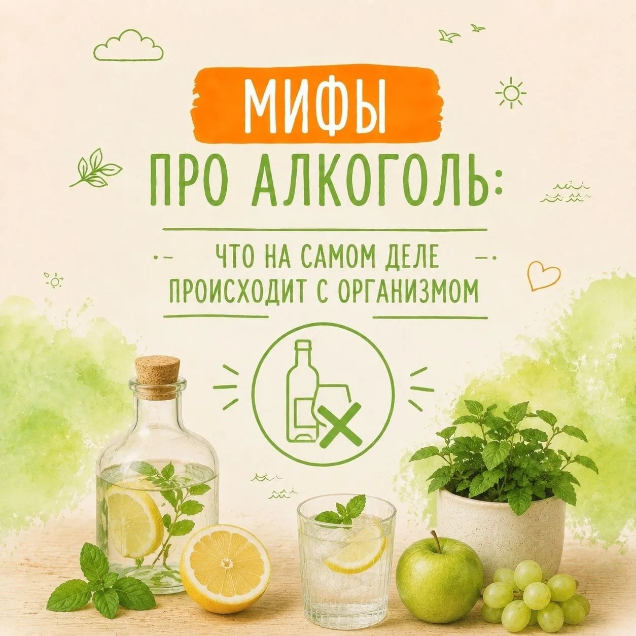🩺Мифы про алкоголь: что на самом деле происходит с организмом