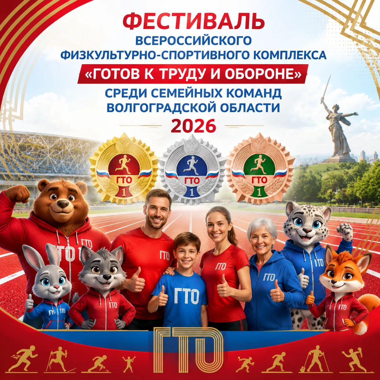 🏆 Семейный фестиваль ГТО — 19 июня на «Волгоград Арене»!