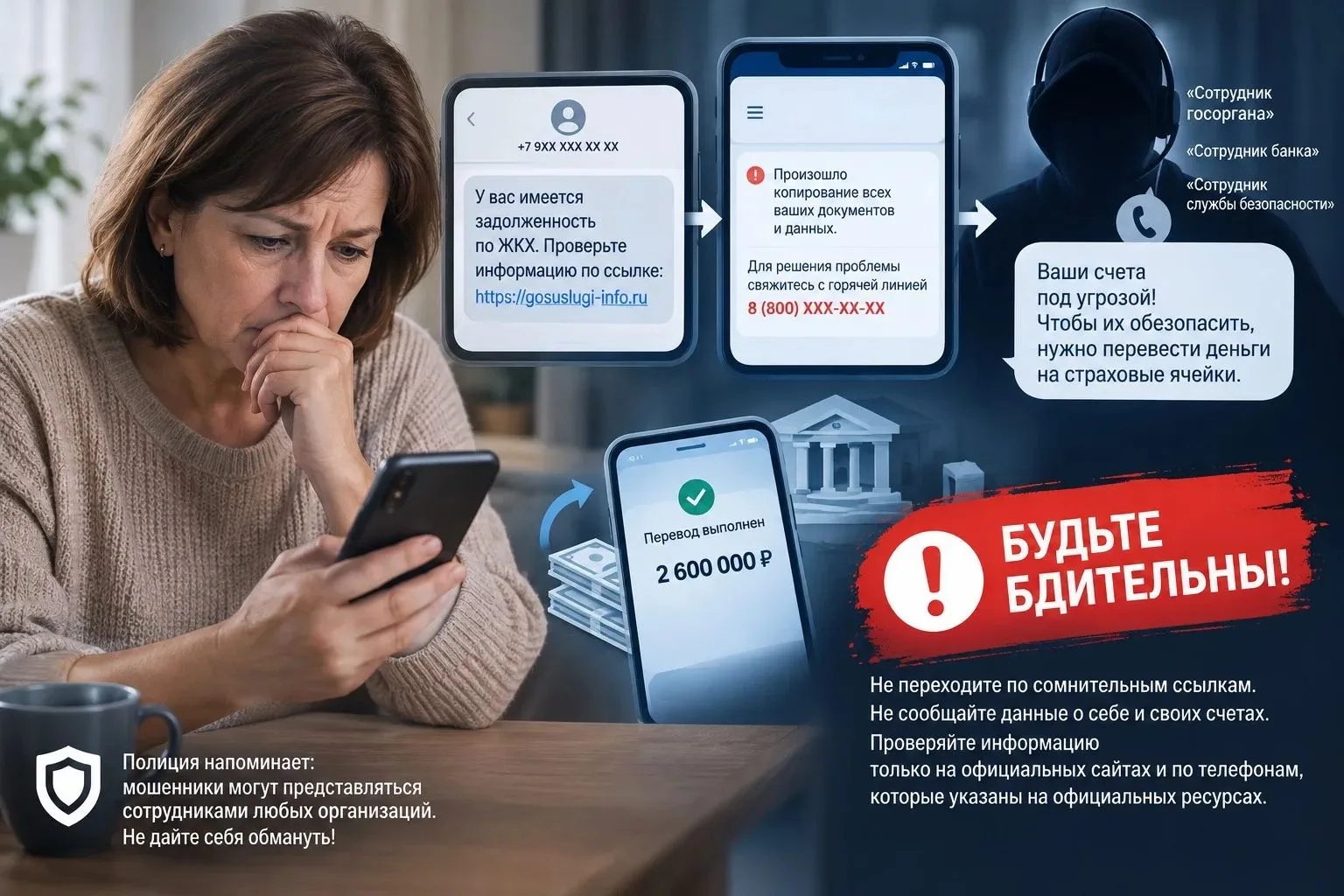 💰Миллионные «долги»: мошенники выманили у стрежевчанки более 2,5 миллионов рублей под ...