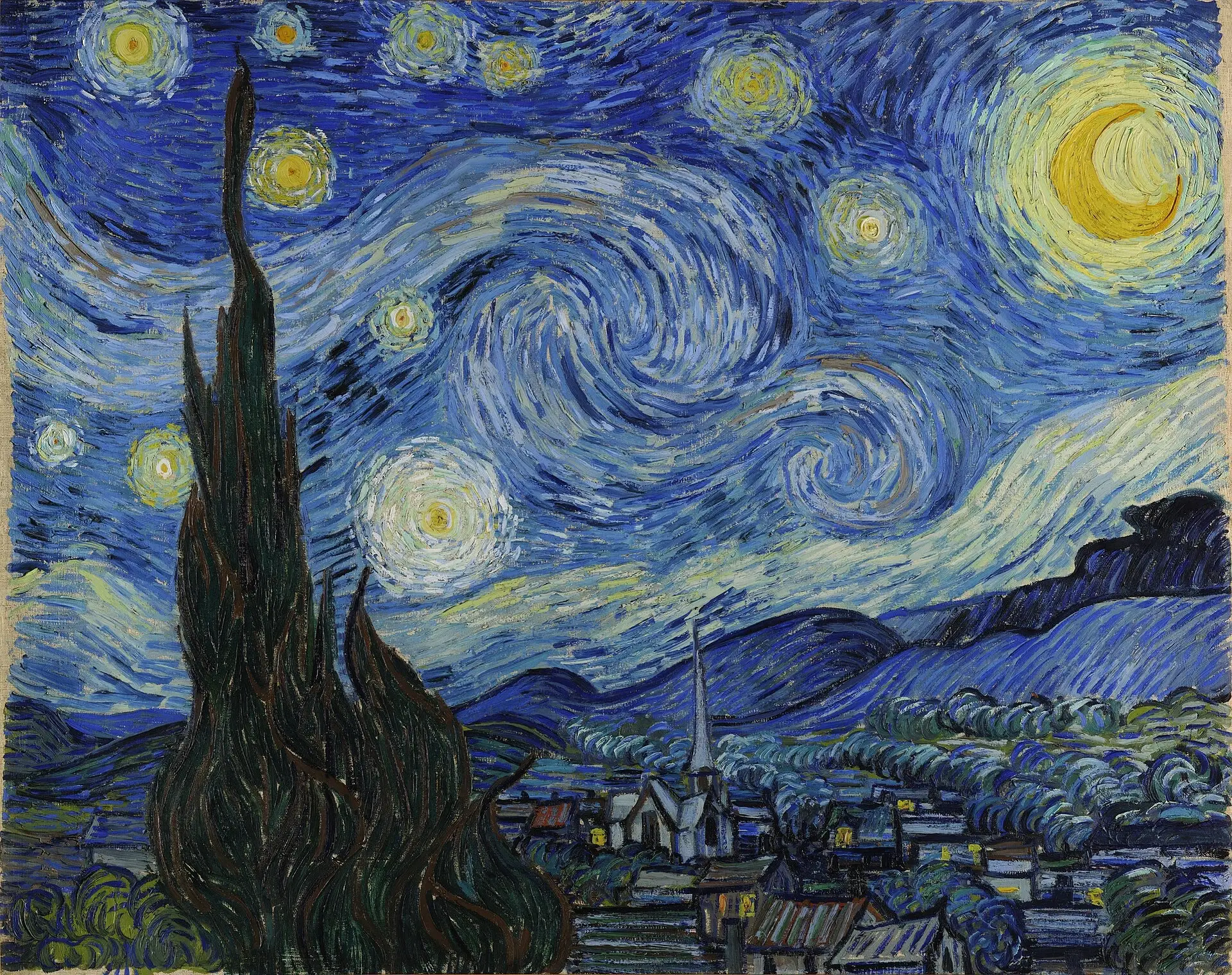 🌌 «Звездная ночь», 1889 год.
