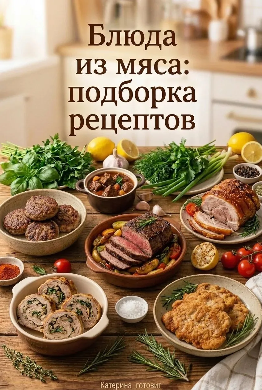 ПОДБОРКА РЕЦЕПТОВ ВТОРЫХ МЯСНЫХ БЛЮД