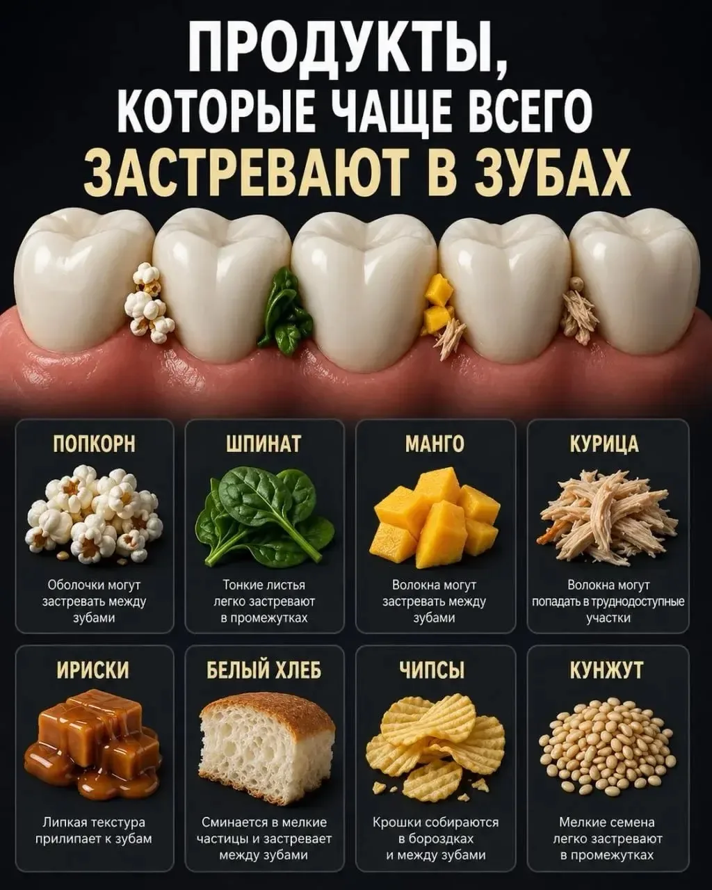 🚨 Даже если вы чистите зубы 2 раза в день, эти продукты могут незаметно портить эмаль, окрашивать з
