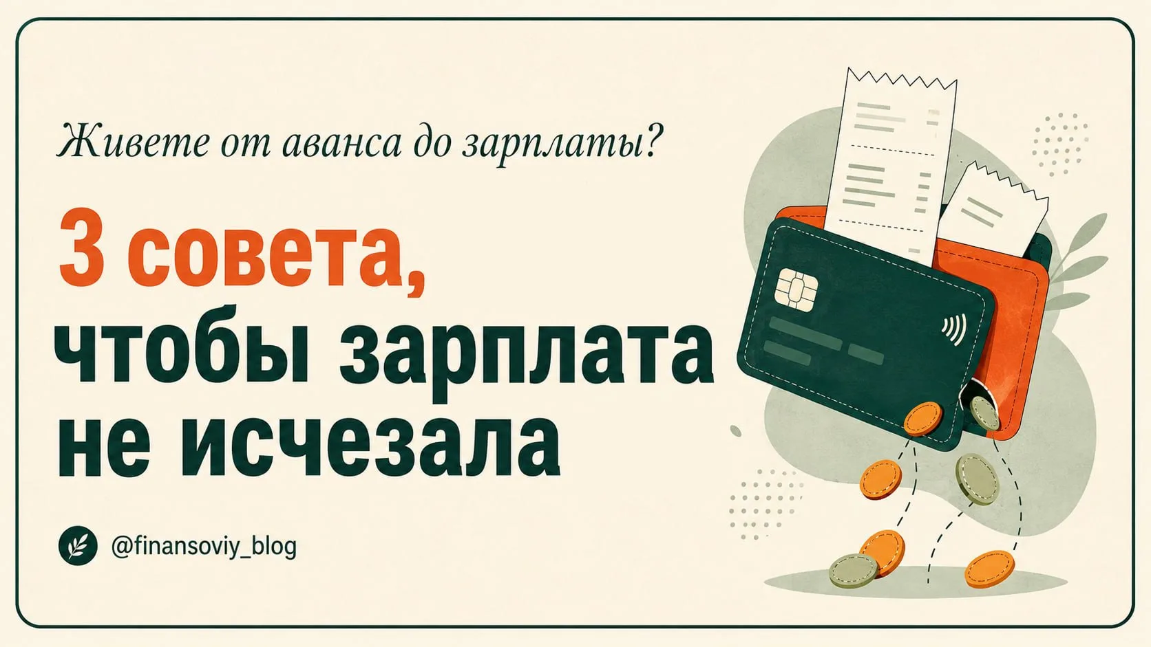 Зарплата быстро исчезает? Вот 3 шага, чтобы деньги у вас были не только в день аванса и...