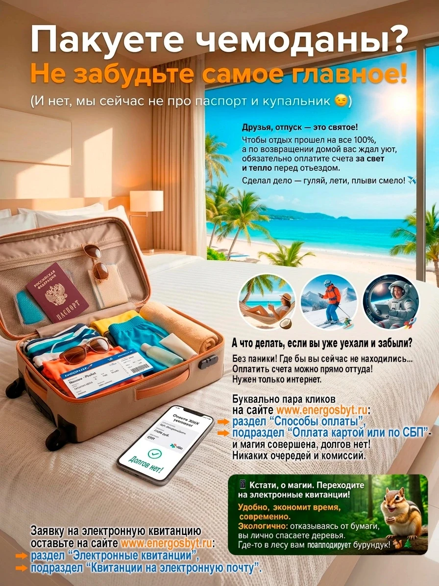 Несколько советов уезжающим в отпуск ⛱☀🌴