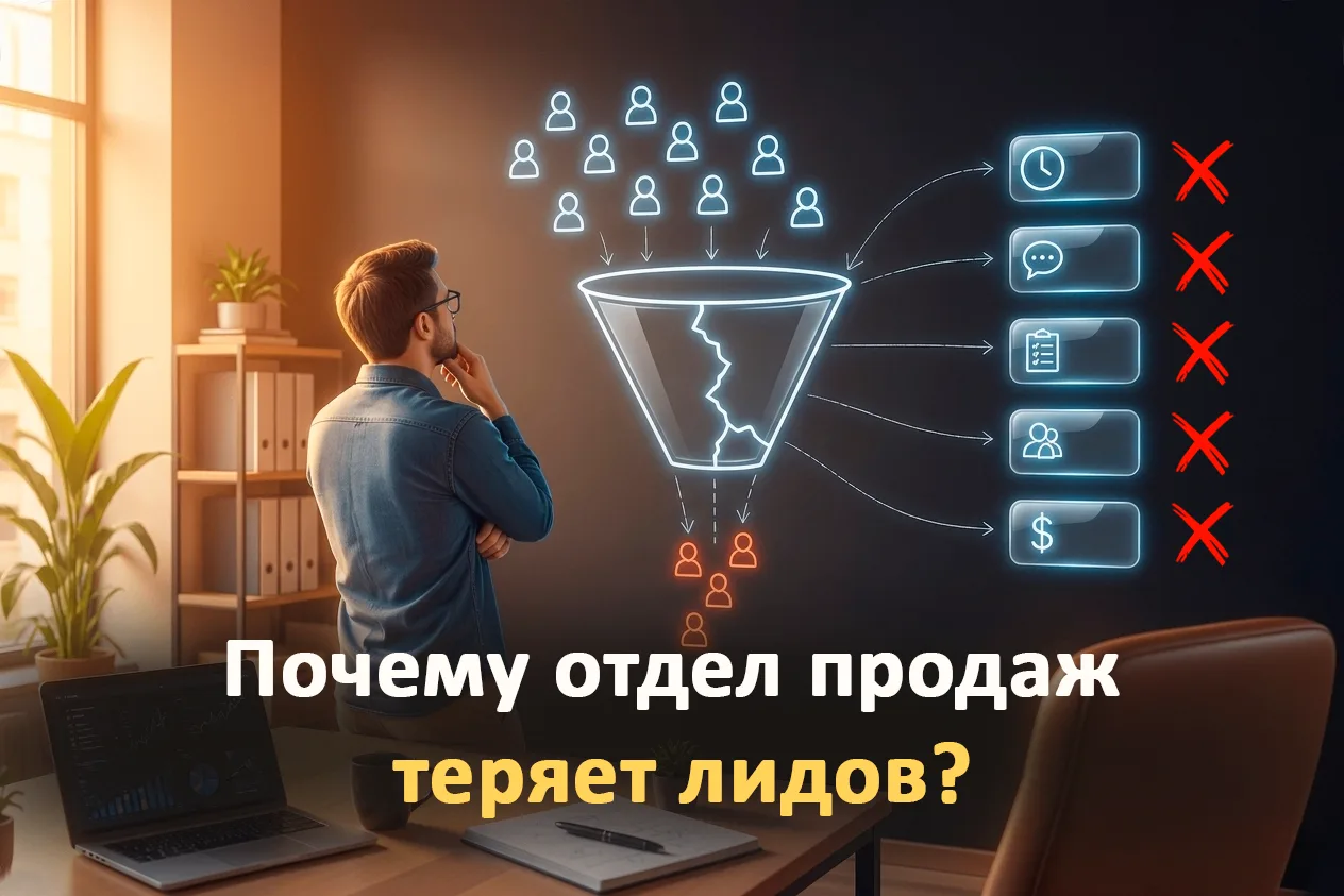 Почему отдел продаж теряет лидов? 🪣

Вы вкладываете сотни тысяч в трафик, менеджеры постоянно «в мы