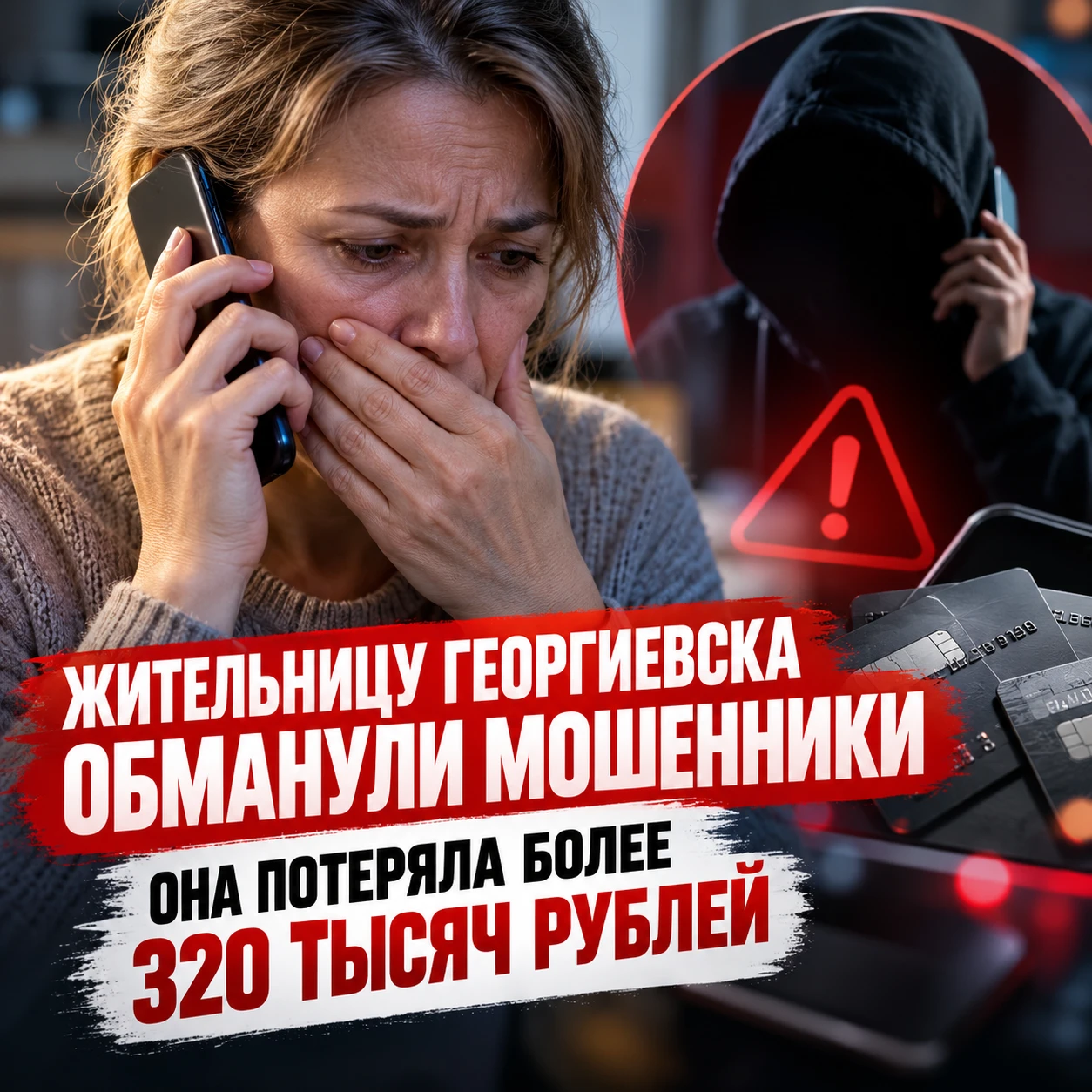 ⚡️ Хотела спасти деньги, а потеряла более 320 тысяч: жительницу Георгиевска обманули мо...