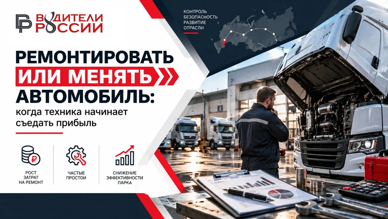🚛 Ремонтировать или менять автомобиль: когда техника начинает съедать прибыль?