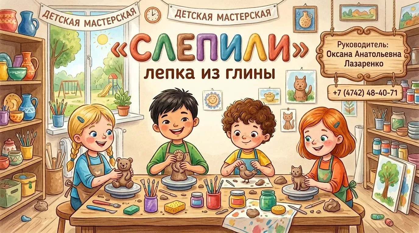 🙌Дом творчества «Октябрьский» г. Липецка объявляет набор в детское объединение: «Слепили»