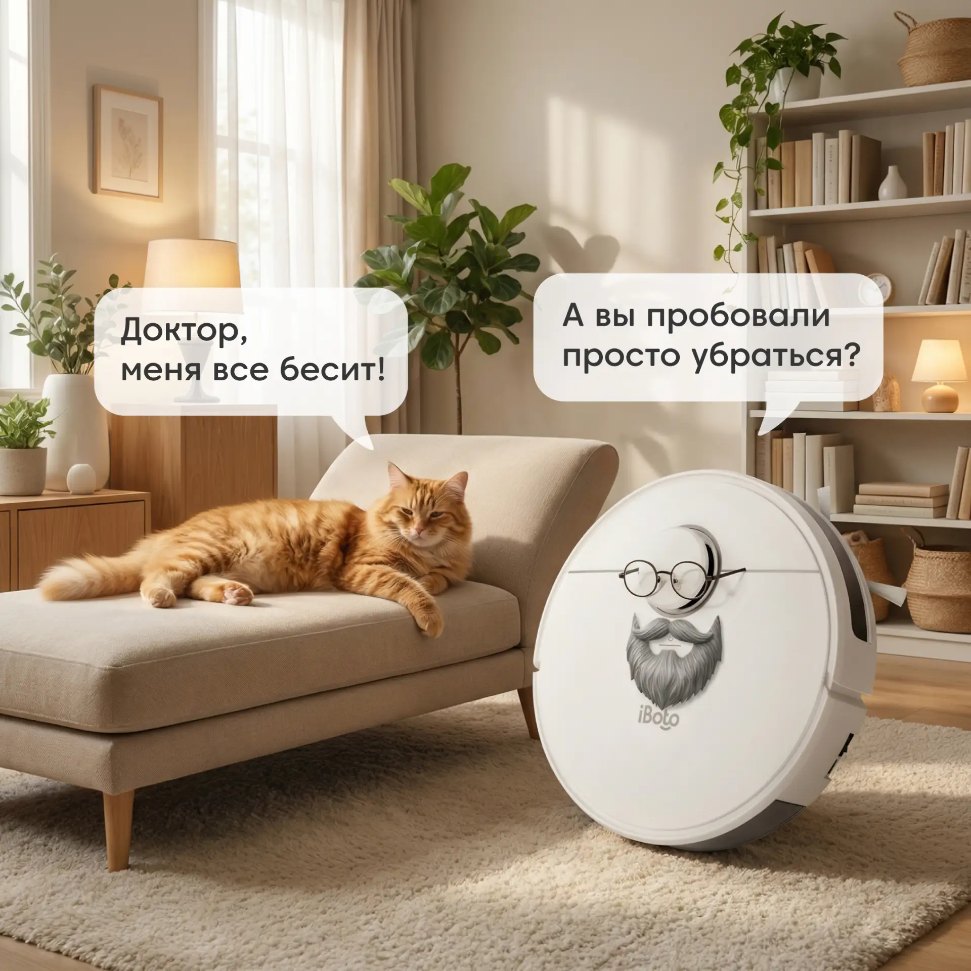 Чистота в доме поднимает настроение. А если еще и убирался не ты, это просто счастье!