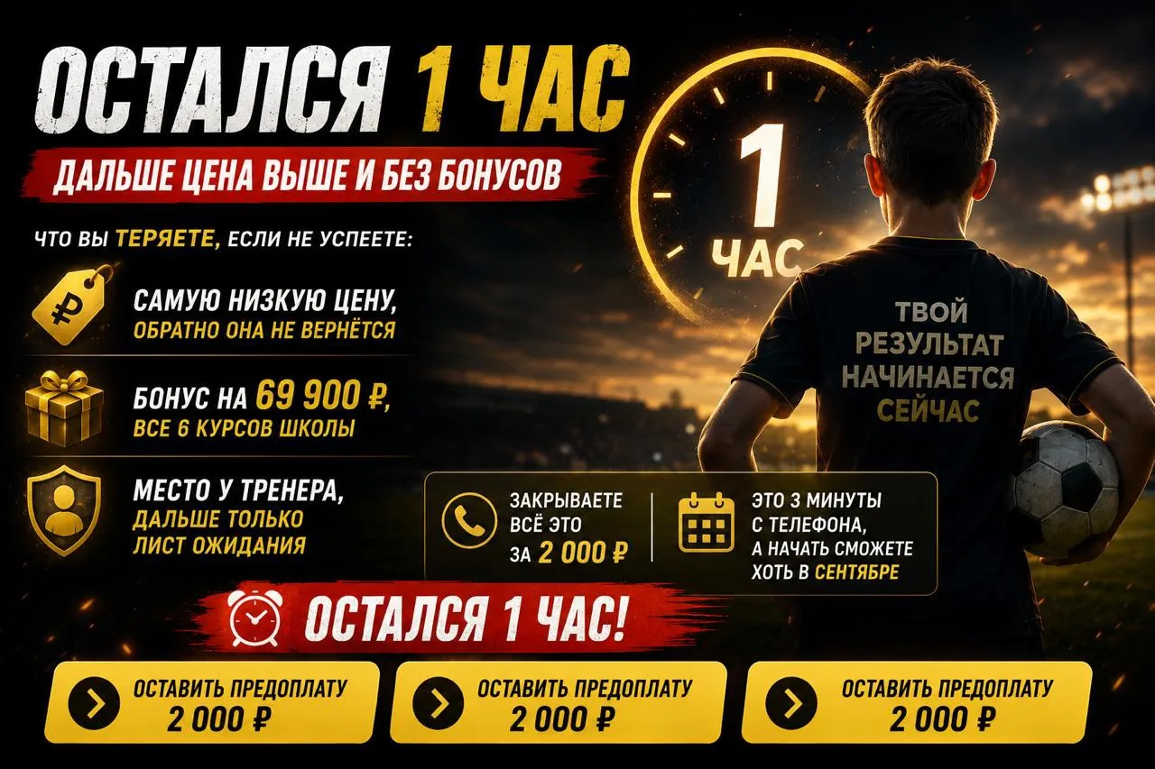 Остался 1 час. Дальше цена выше и без бонусов. ⏳