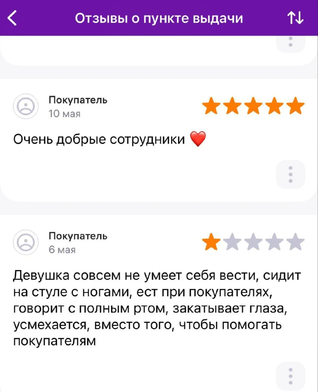 Отзывы о работе менеджеров делятся на два типа:
