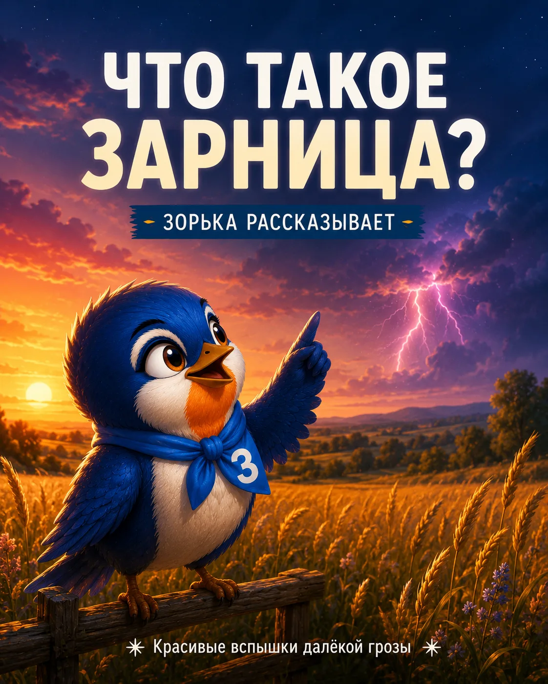 Зорька рассказывает: что такое зарница и почему её видно летом? ⚡️

Иногда летним вечером небо вдруг