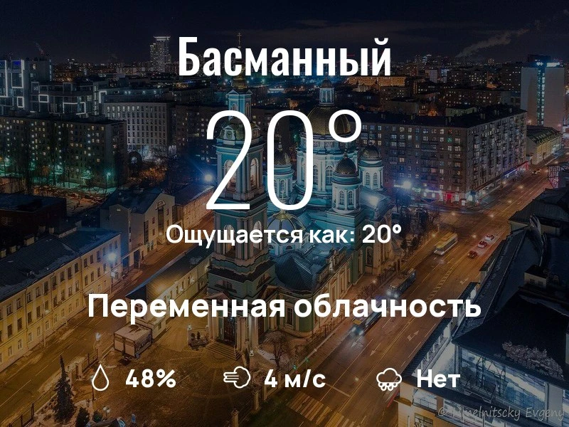 Что с погодой в Басманном?