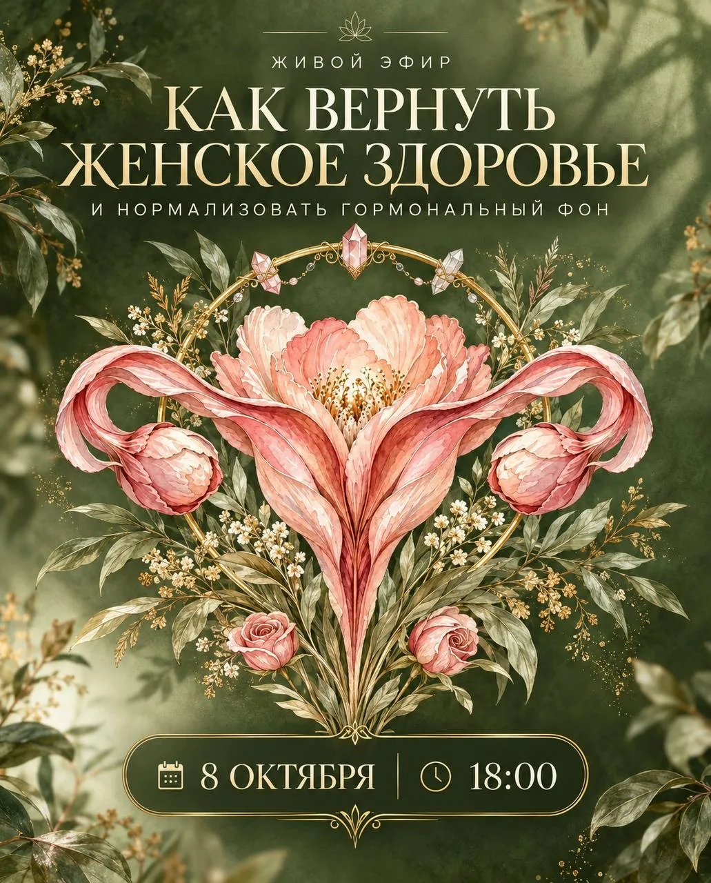 8 октября — бесплатный эфир «Как вернуть женское здоровье и нормализовать гормональный ...