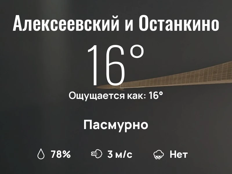 Что с погодой в районе ВДНХ?