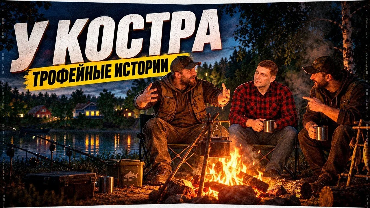 Вечерняя рыбалка в игре Русская Рыбалка 4