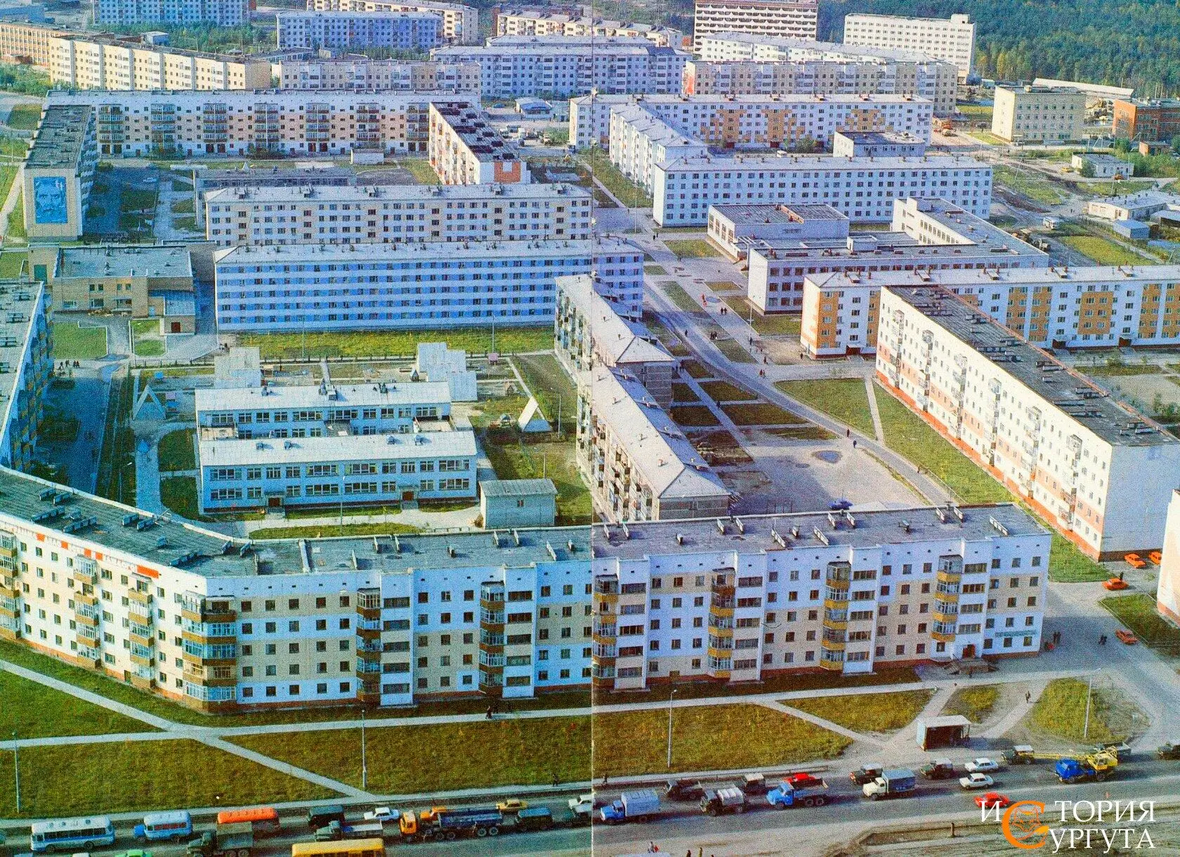 Микрорайон НГДУ сверху, точный год неизвестен