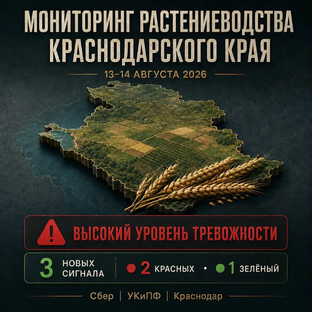🌾 МОНИТОРИНГ РАСТЕНИЕВОДСТВА КРАСНОДАРСКОГО КРАЯ