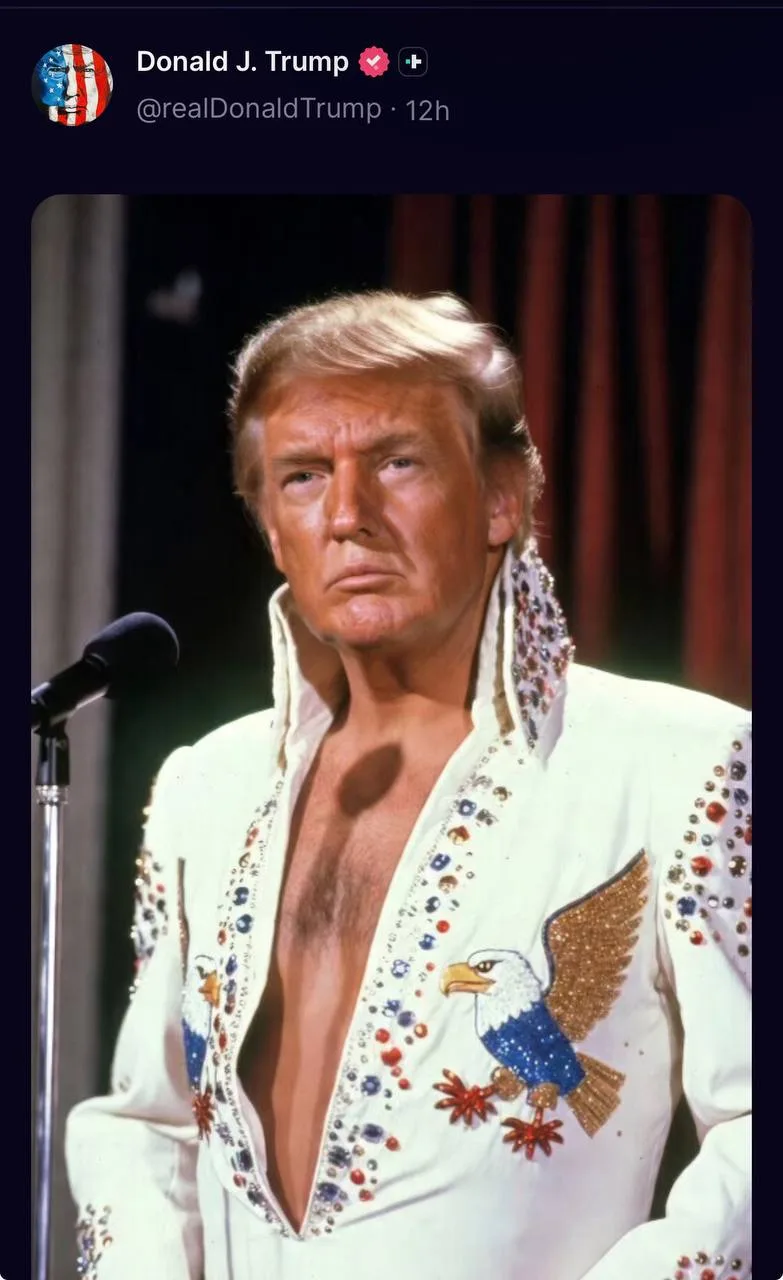 На ночь глядя Трамп решил поиграть с нейросетями.