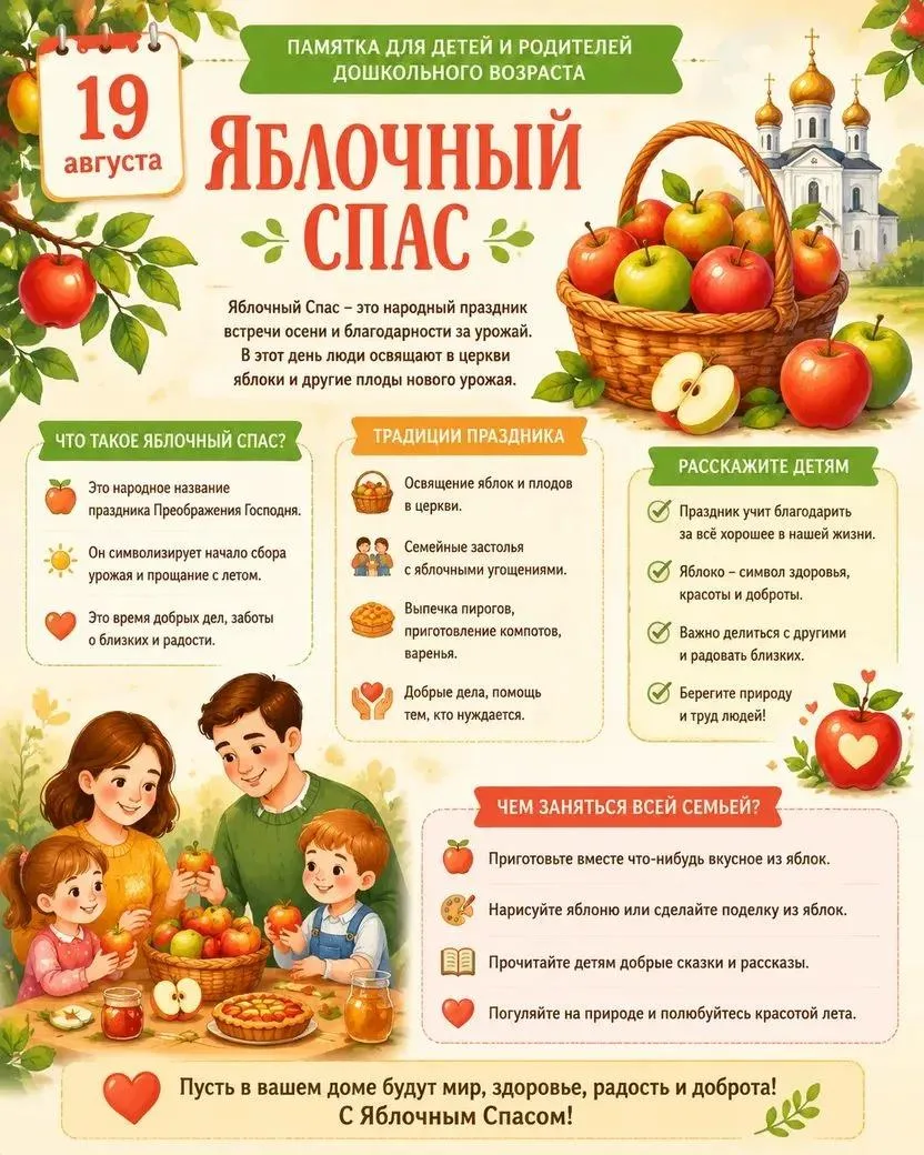 🍎 19 августа — Яблочный Спас! 🍎