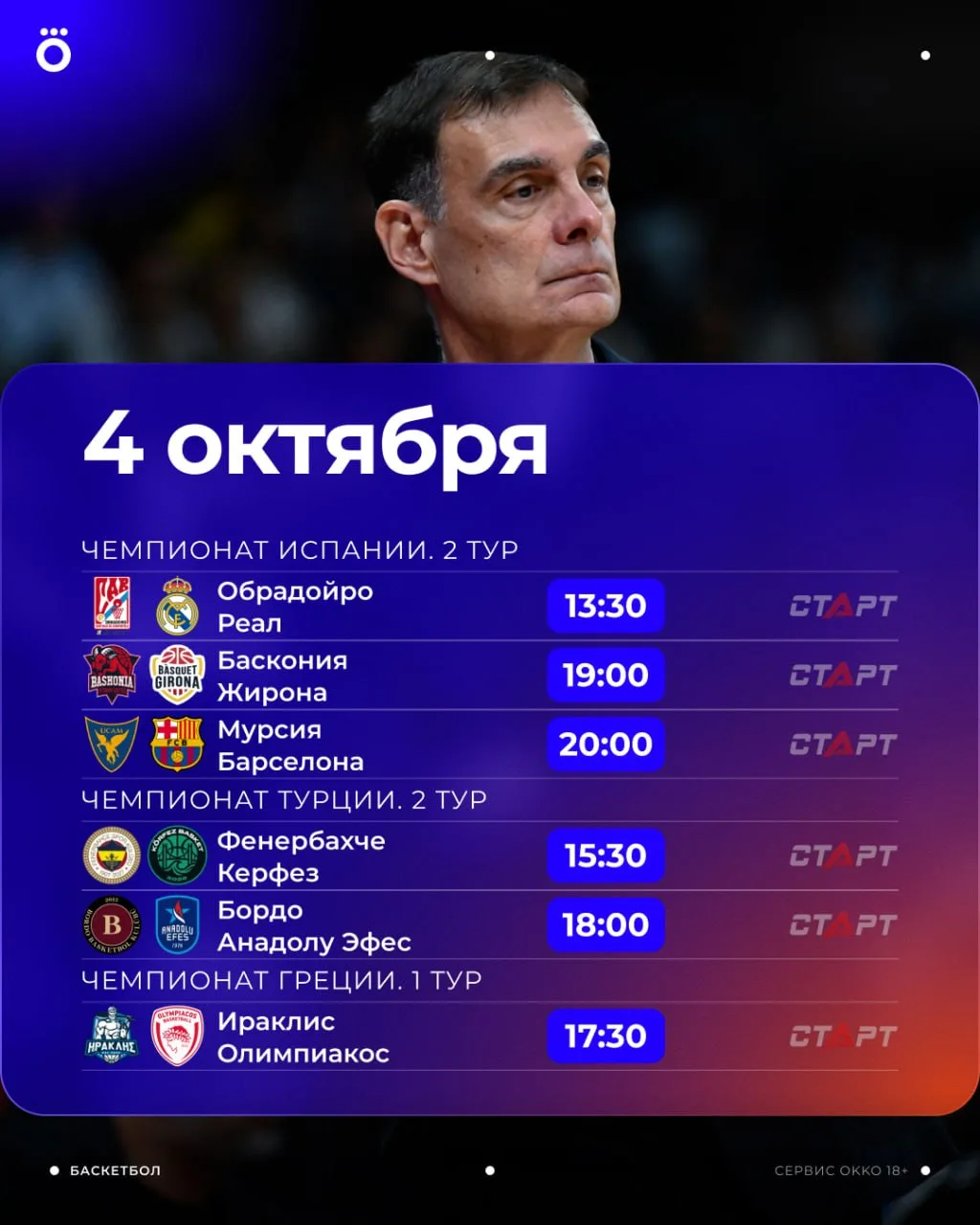 👀 Смотрим в деле на команды Евролиги во внутренних чемпионатах. Много баскетбола сегодня.