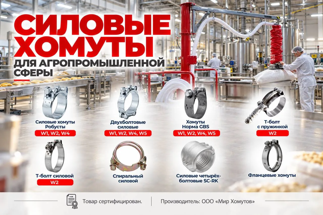 Силовые хомуты МХ для агропромышленной сферы в наличии на складе в Москве! 🚜🌾
